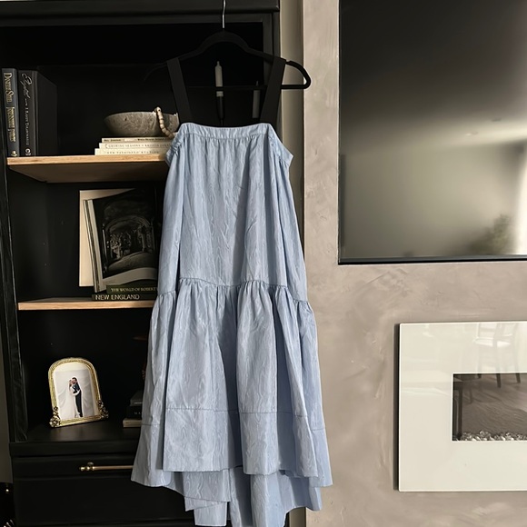 Adam Lippes Elegant Blue Tiered Women's Skirt - Picture 1 of 6